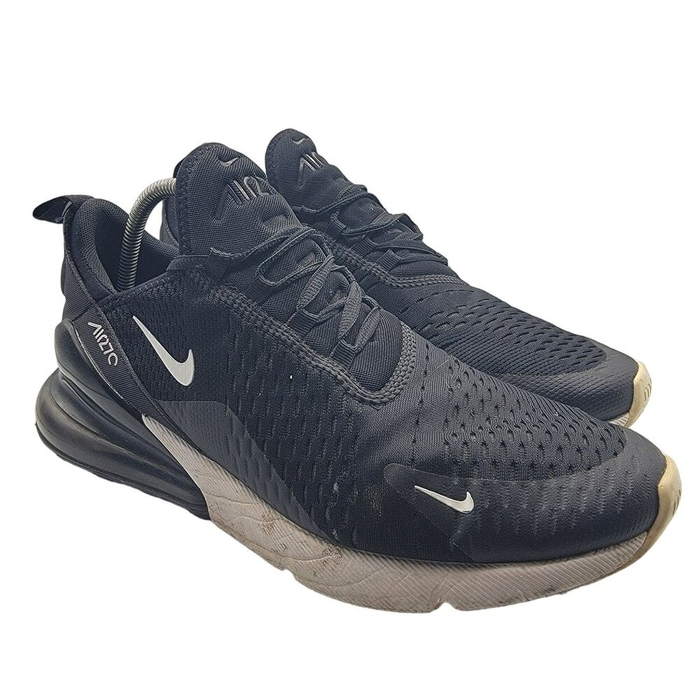 Nike Air Max 270 Mens 11.5 Black White Sneaker Shoes Athletic Comfort AH8050-002